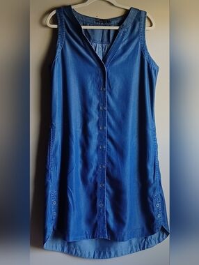 PRANA Talton Dress In Denim Sz L
